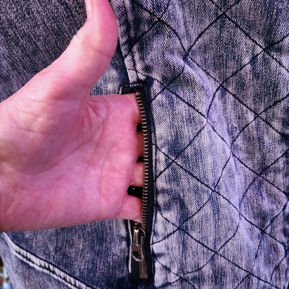 Liverpool Denim-Look Lined Vest Washed Blue L - Picture 9 of 9